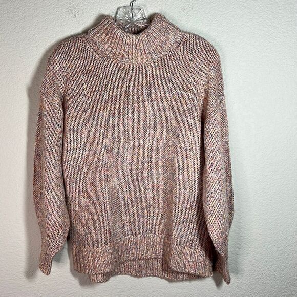 Ann Taylor Sweaters - Ann Taylor Petite Multicolor Knitted‎ Ribbed Mock Neck Sweater Womens XSP